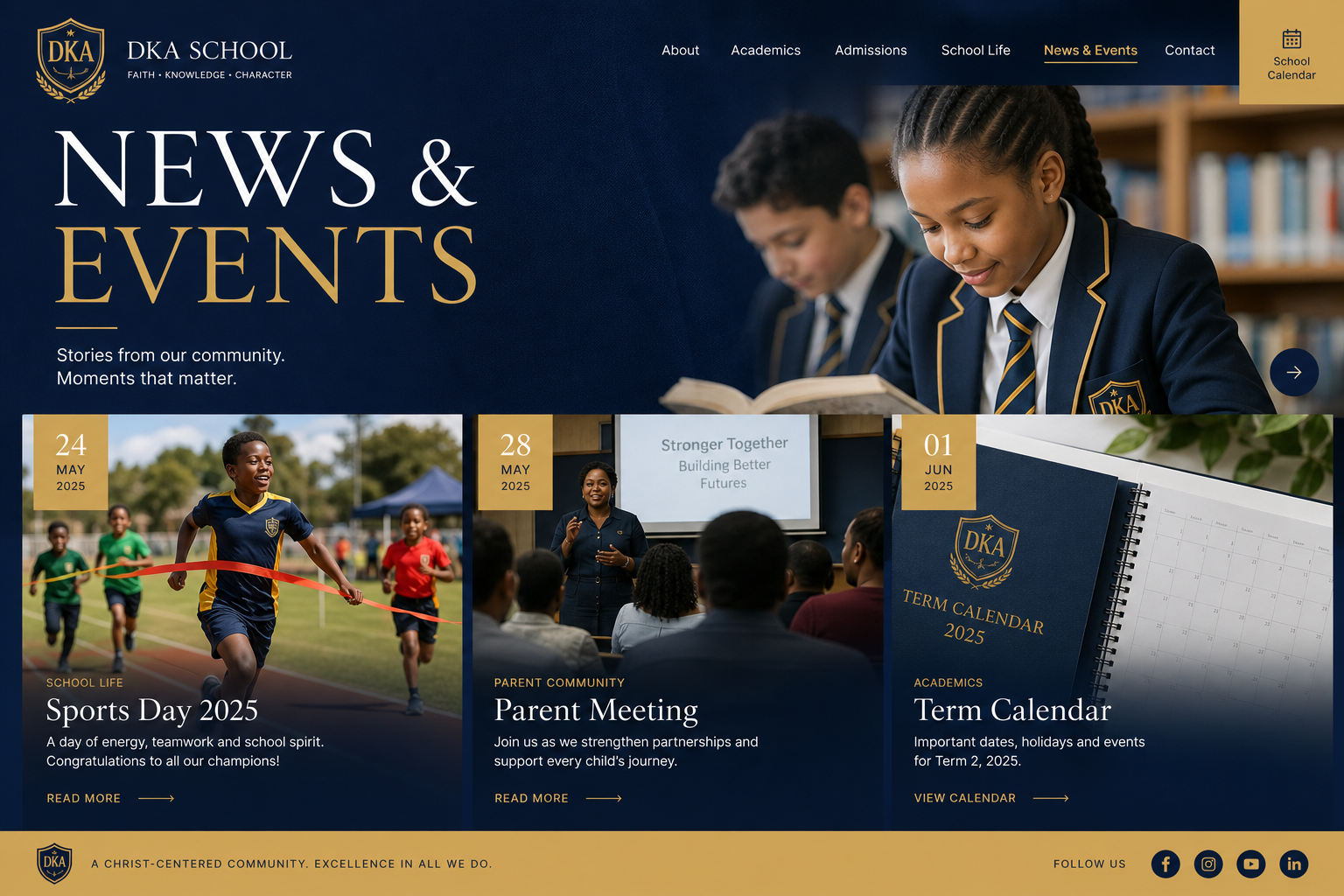 DKA School interface